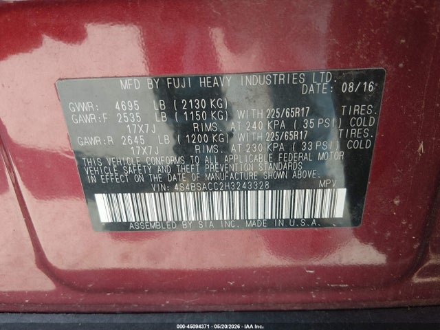 Subaru Outback 2.5i Premium