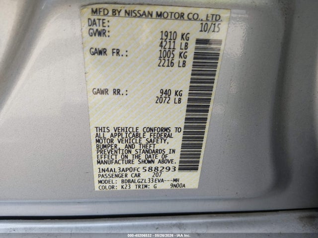 Nissan Altima 2.5 S