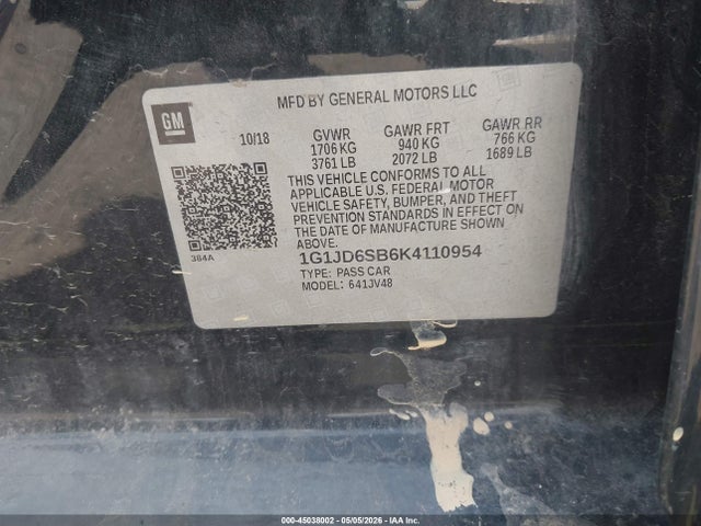 Chevrolet Sonic Lt Auto