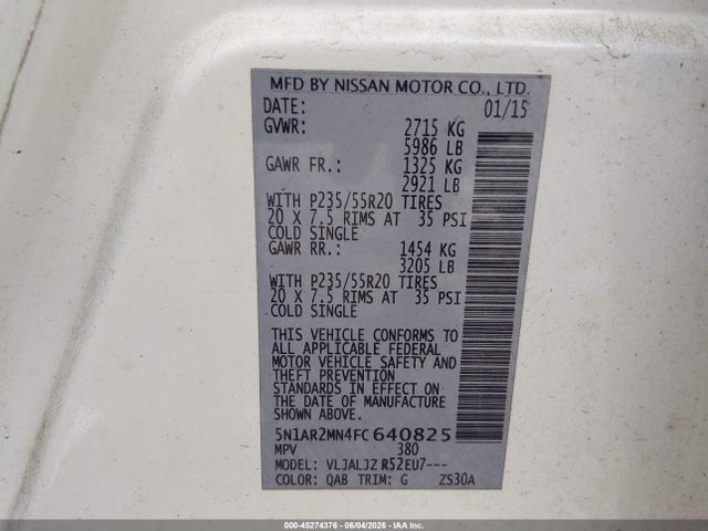 Nissan Pathfinder Platinum