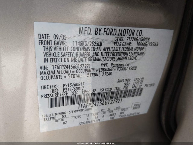 Ford Five Hundred Sel