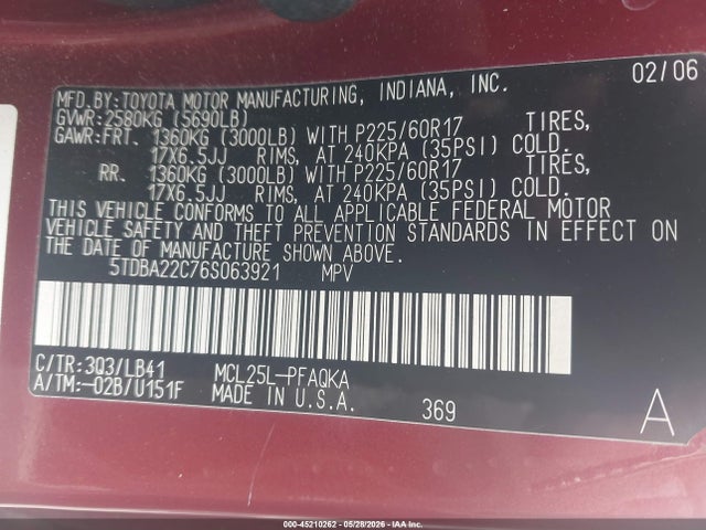 Toyota Sienna Xle