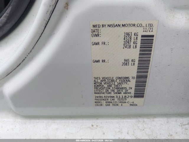 Nissan Altima Sl Fwd