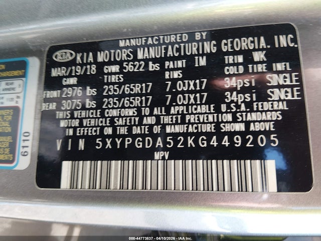 Kia Sorento 3.3l Lx
