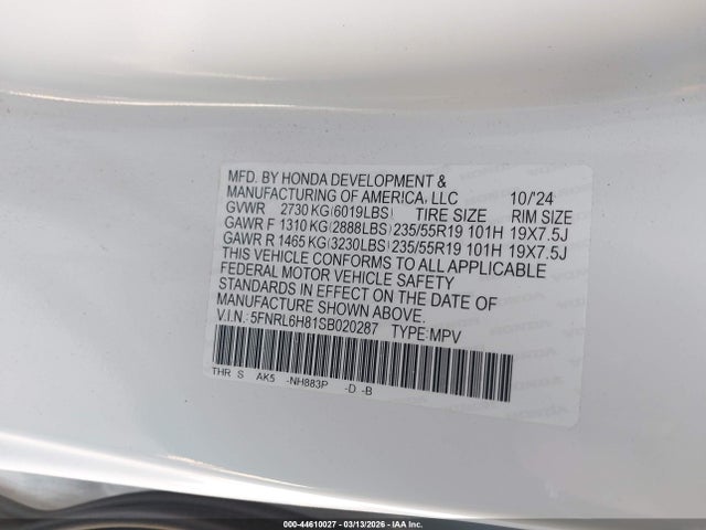 Honda Odyssey Touring