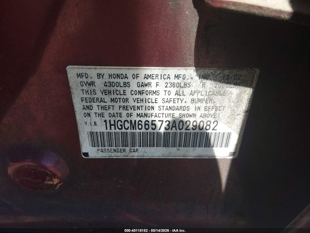 Honda Accord 3.0 Ex