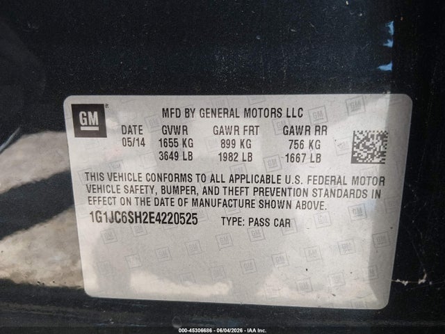 Chevrolet Sonic Lt Auto