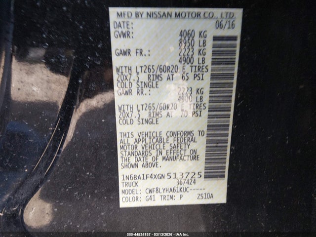 Nissan Titan Platinum Reserve Diesel