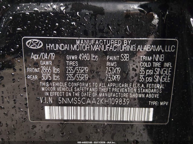 Hyundai SANTA FE Limited 2.0t