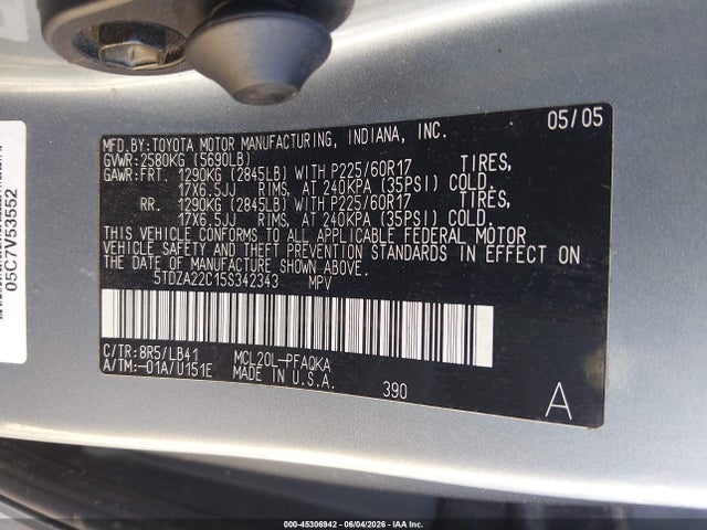 Toyota Sienna Xle Limited