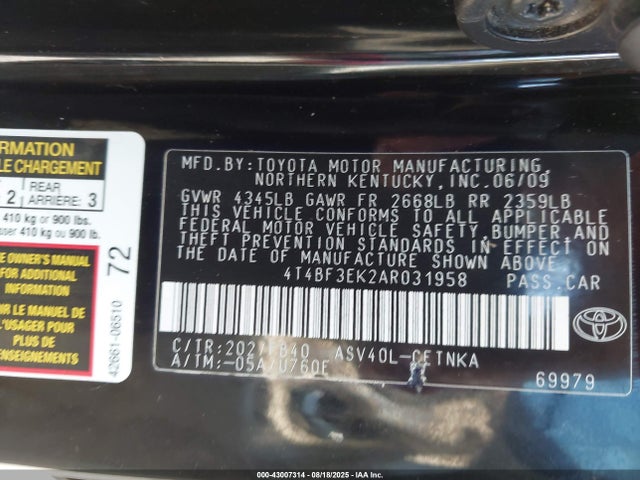 Toyota Camry Le