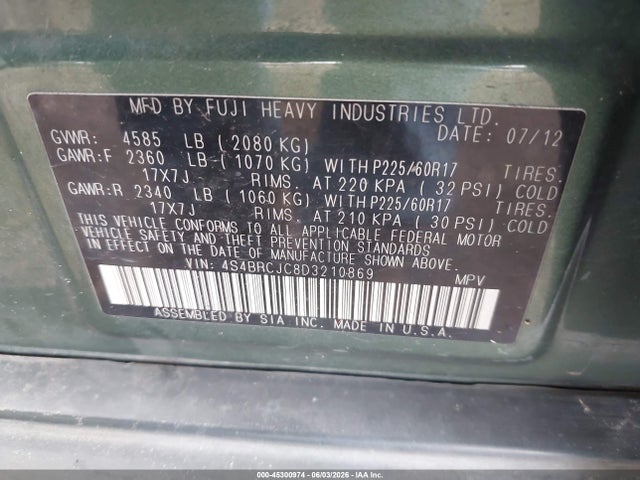 Subaru Outback 2.5i Limited