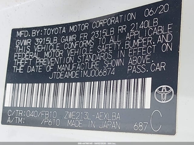 Toyota Corolla Hybrid Le