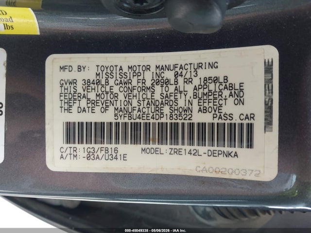 Toyota Corolla Le