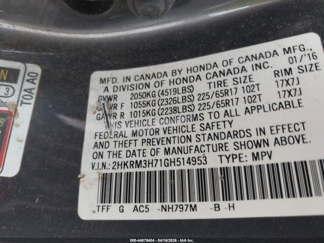 Honda CR-V Ex-l