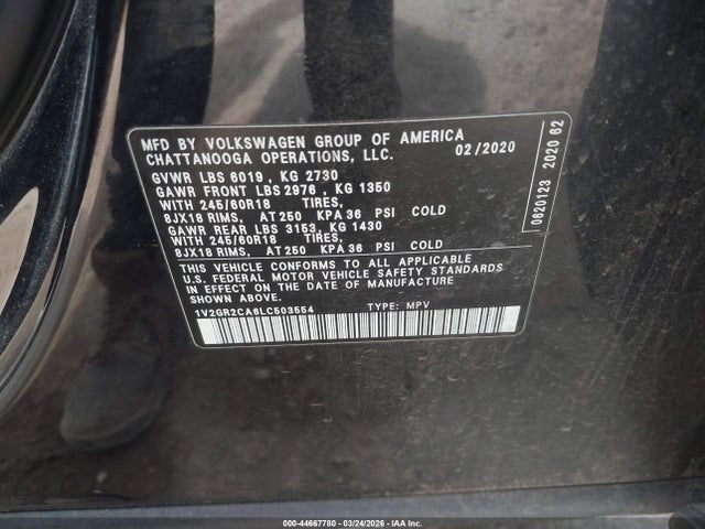Volkswagen Atlas 3.6l V6 S