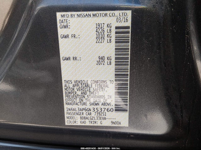 Nissan Altima 2.5 S