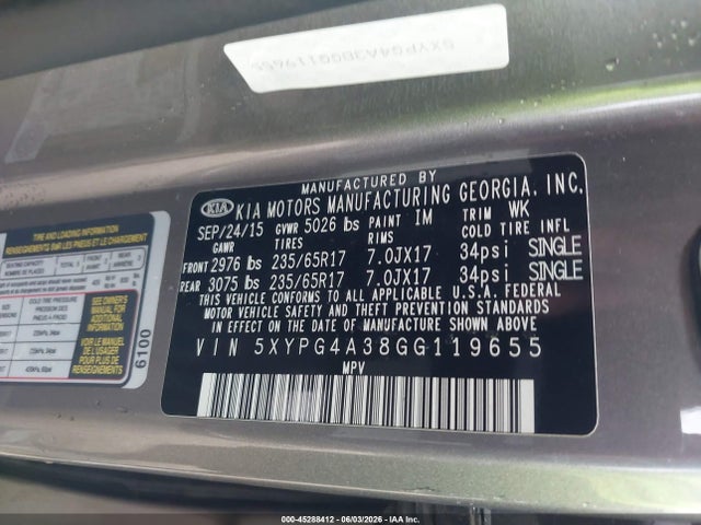 Kia Sorento 2.4l L