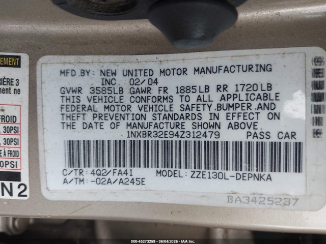 Toyota Corolla Le