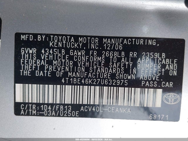 Toyota Camry Le