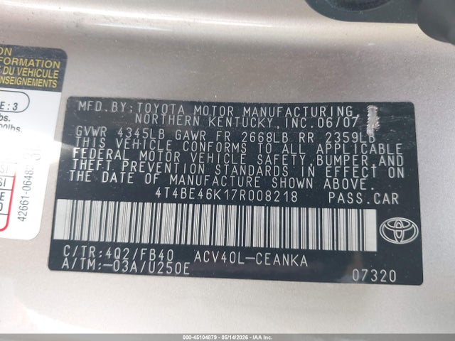 Toyota Camry Le