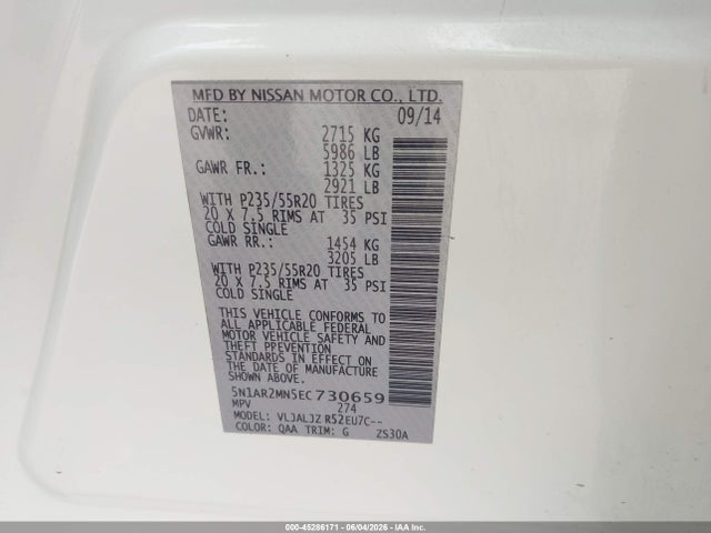 Nissan Pathfinder Platinum