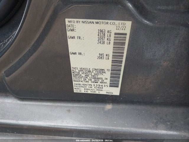 Nissan Altima Sv Fwd