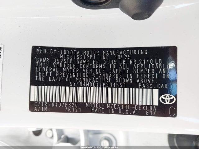 Toyota Corolla Le