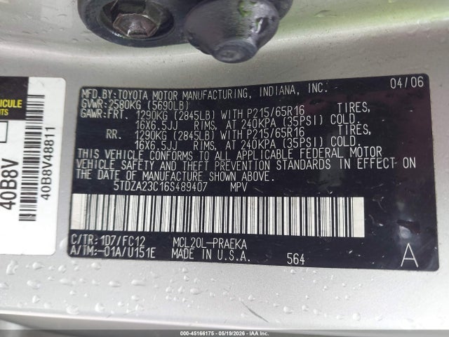 Toyota Sienna Le