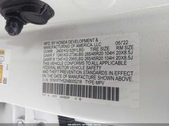 Honda Passport 2wd Ex-l