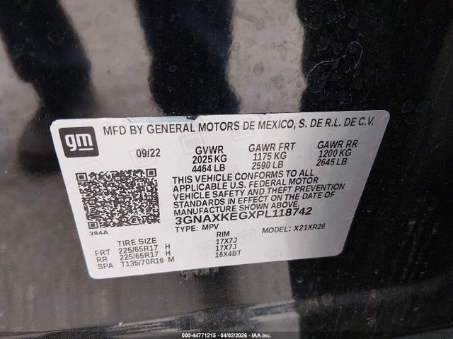 Chevrolet Equinox Fwd Lt