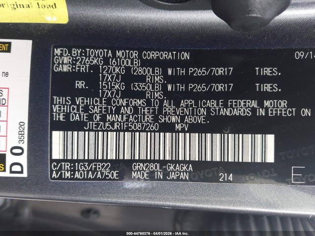 Toyota 4Runner Sr5