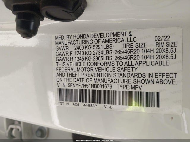 Honda Passport 2wd Ex-l