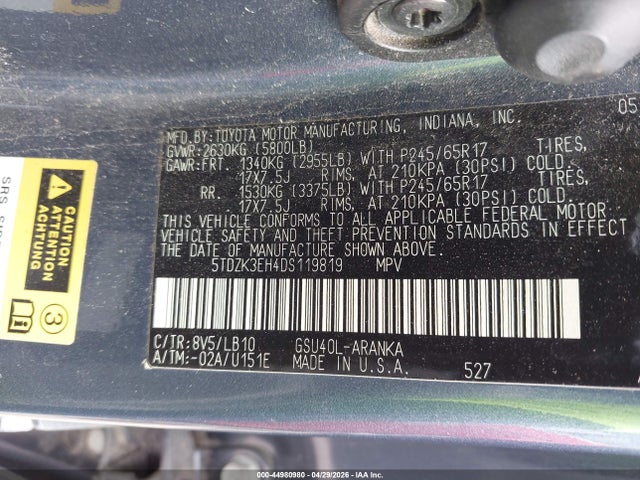 Toyota Highlander Se V6