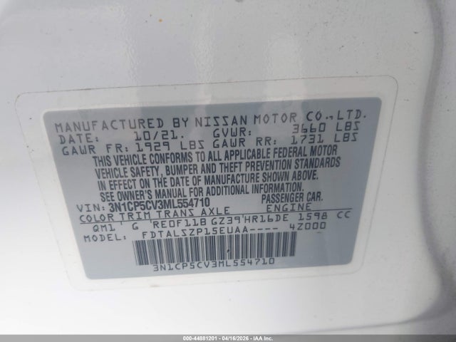 Nissan Kicks Sv Xtronic Cvt