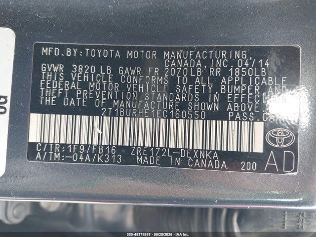 Toyota Corolla Le