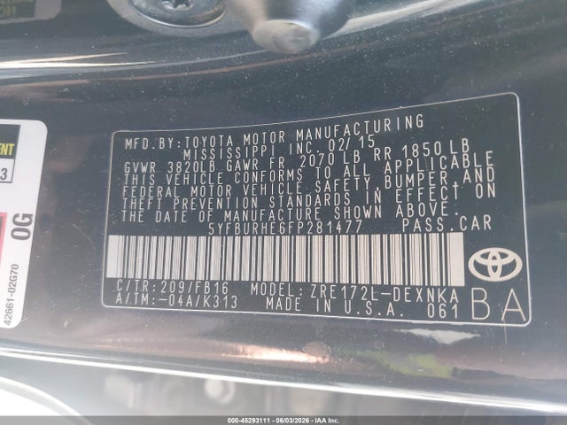 Toyota Corolla Le