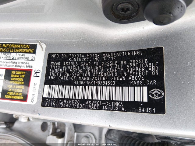 Toyota Camry Le