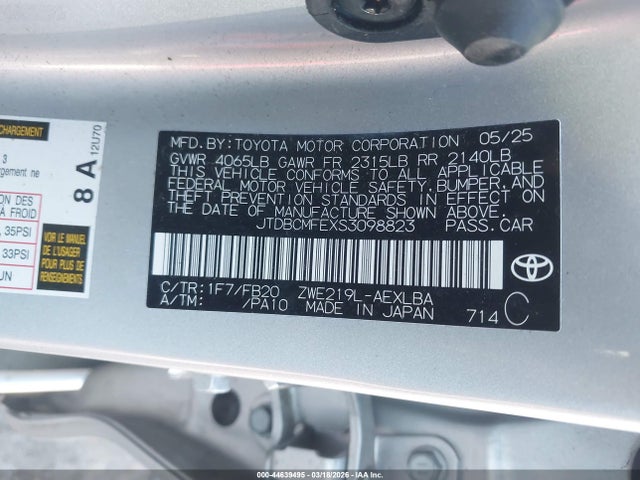 Toyota Corolla Hybrid Le