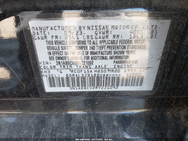 Nissan Sentra Sv Xtronic Cvt