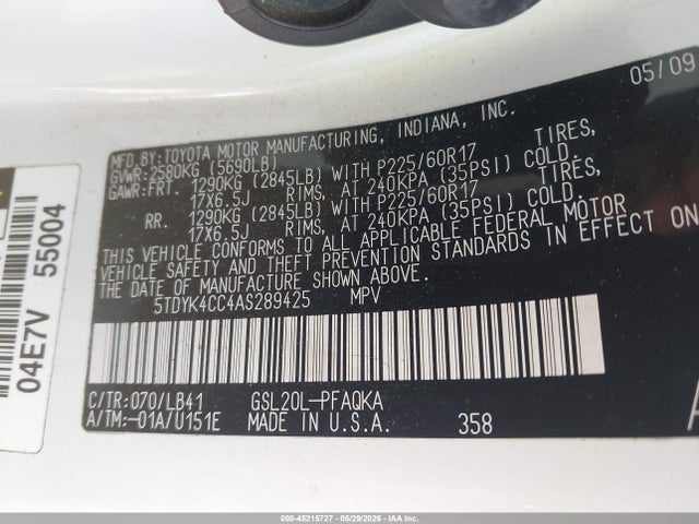 Toyota Sienna Xle
