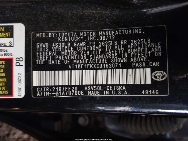 Toyota Camry Se Limited Edition