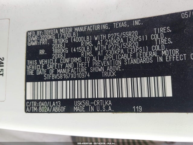 Toyota Tundra Limited 5.7l V8