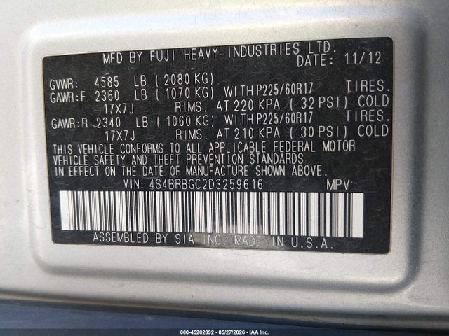 Subaru Outback 2.5i Premium