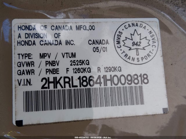 Honda Odyssey Ex