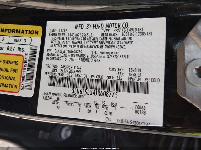 Lincoln MKZ Hybrid Select