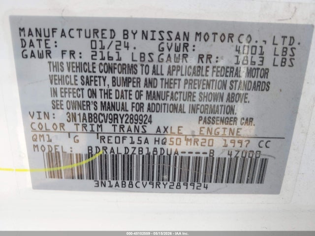 Nissan Sentra Sv Xtronic Cvt