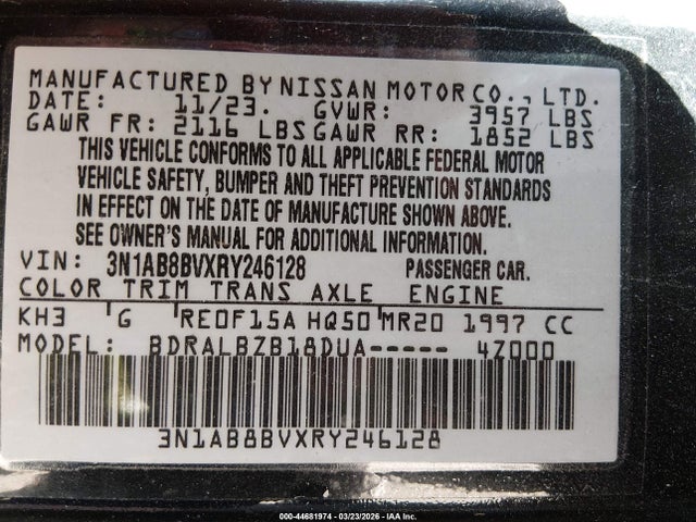 Nissan Sentra S Xtronic Cvt