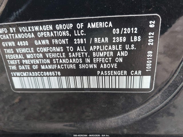 Volkswagen Passat 3.6l V6 Sel Premium
