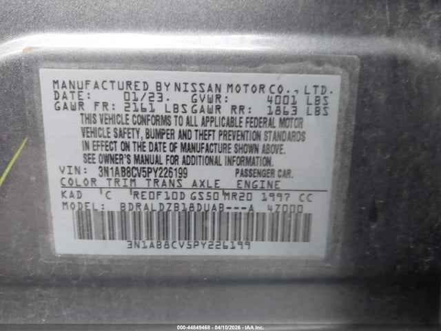 Nissan Sentra Sv Xtronic Cvt